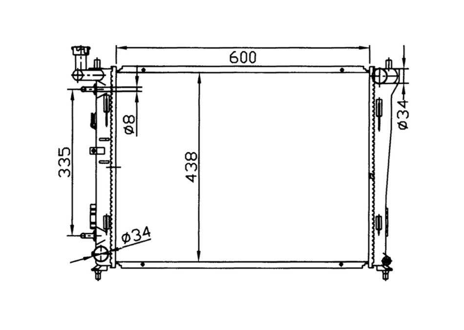 Hyundai Sonata NF Radiator / HY21028