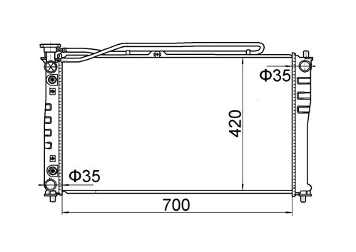 Kia Carnival Van 2.5L V6 Radiator / KI29013