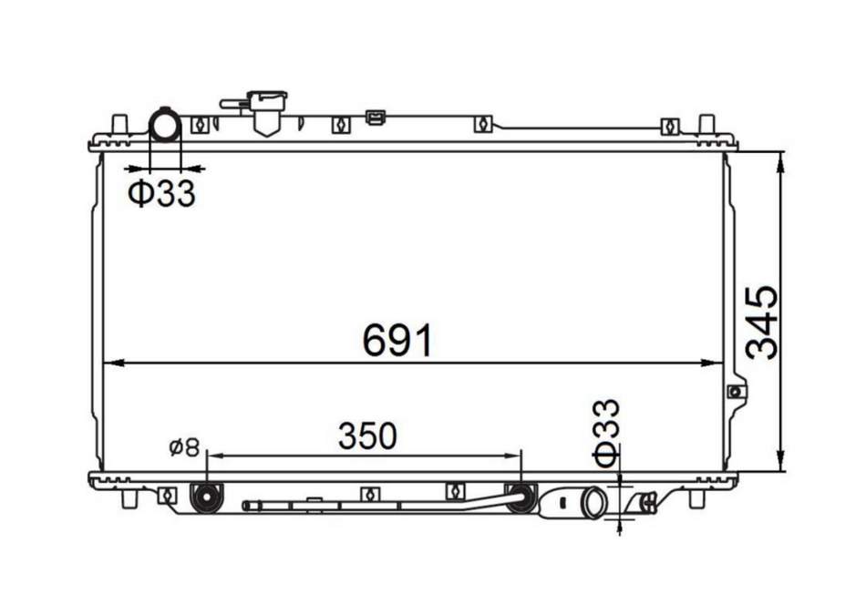 Kia Spectra 5-Door 1.8L Radiator / KI29022