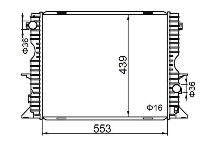 Land Rover Defender 2.5L TR Turbo-Diesel Radiator / LR36013