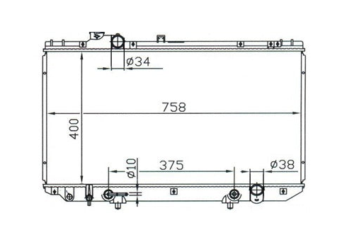 Lexus GS300 2JZ-GE Radiator / LX13015