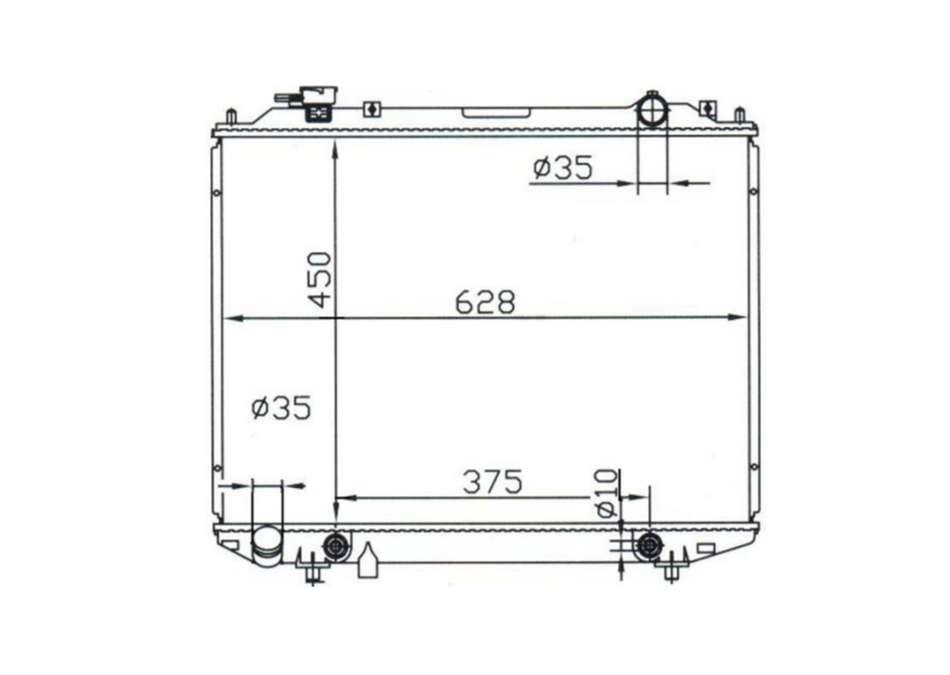 Mazda Bravo B2500 Diesel Radiator / MA23012
