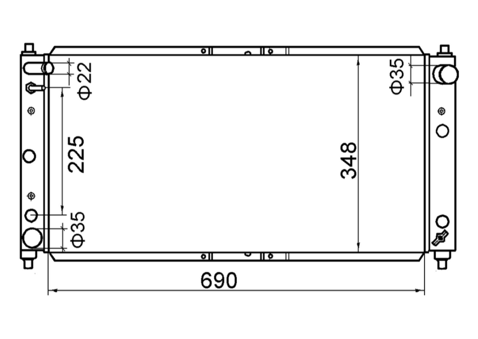 Mazda Eunos 2.2L Full Aluminium Radiator / MA23049A