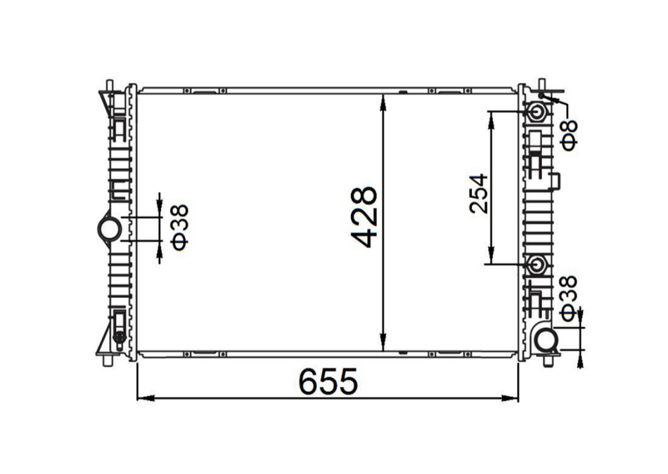 Mazda 6 GH V6 Side Tank Radiator / MA23059