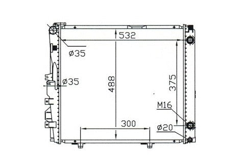 Mercedes-Benz E-Class W124 260E 300E Radiator / MB15016