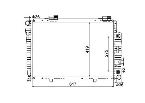 Mercedes-Benz C-Class W202 Radiator / MB15022