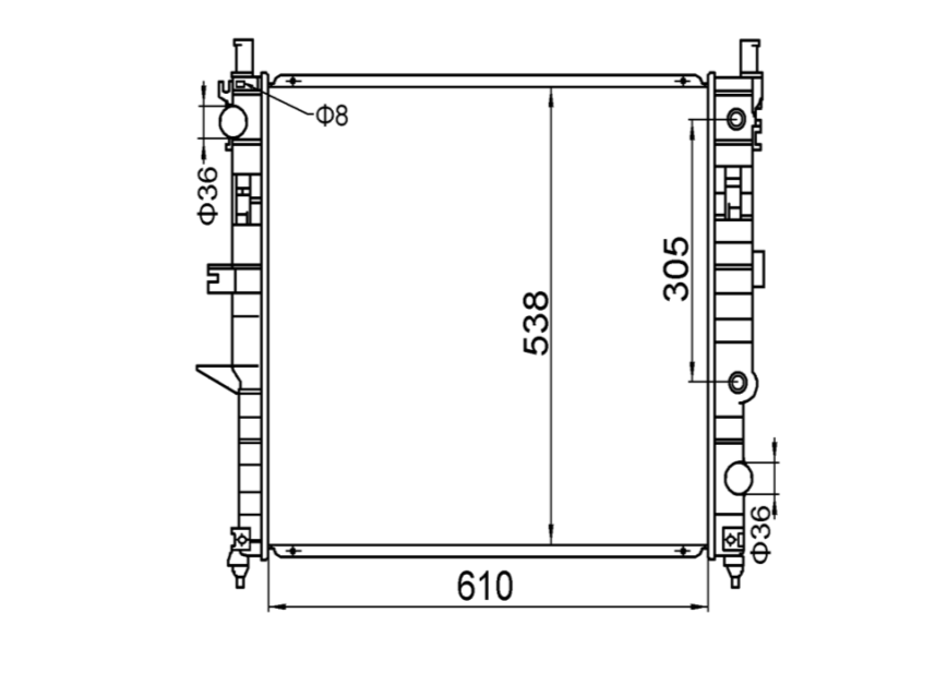 Mercedes-Benz ML-Class W163 Diesel Radiator / MB15028