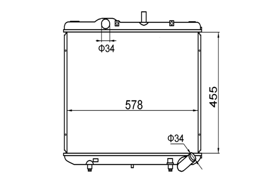 Mercedes-Benz MB100 MB140 Van Manual Radiator / MB15030