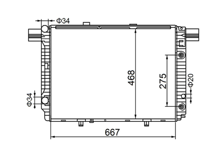 Mercedes-Benz S-Class W129 SL280 Radiator / MB15034