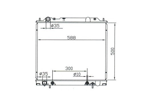 Mitsubishi Express L400 Diesel Radiator / MI12016