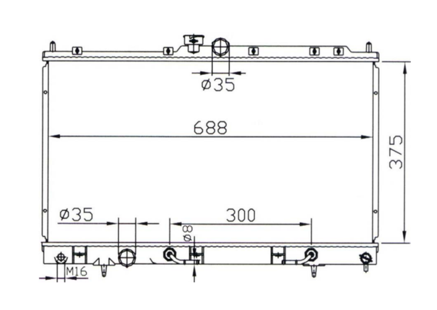 Mitsubishi Lancer CG CH Radiator / MI12025