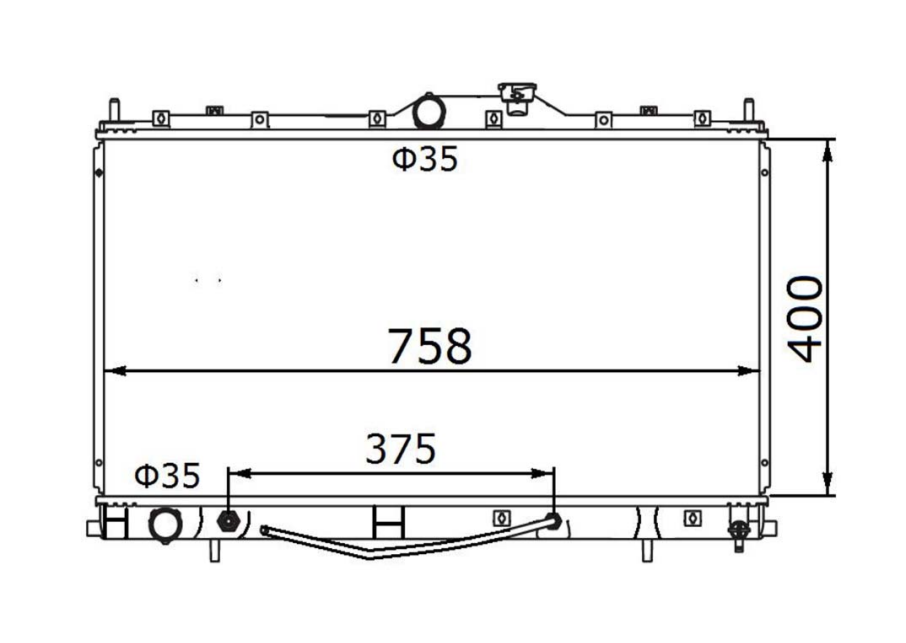 Mitsubishi 380 DB Screw Type 4-Door Radiator / MI12047