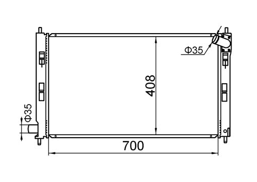Mitsubishi Lancer CJ Radiator / MI12050