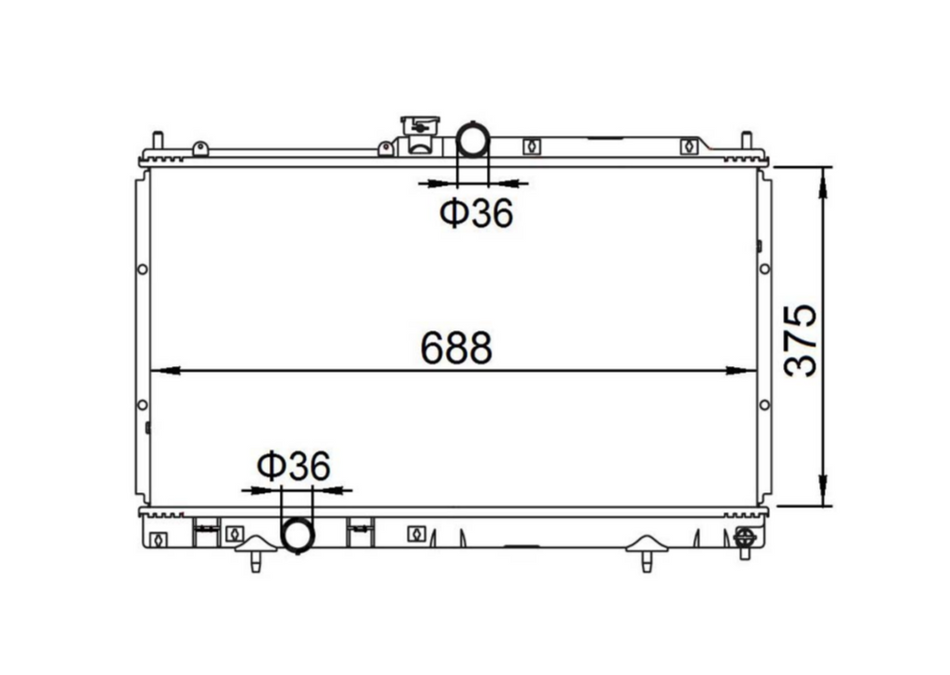 Mitsubishi Lancer Evo Manual Radiator / MI12062
