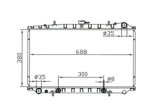 Nissan Bluebird Pintara U12 Radiator / NI19012