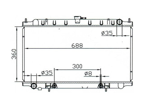 Nissan Bluebird U14 Radiator / NI19014
