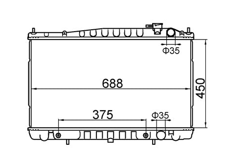 Nissan Navara D22 Radiator / NI19020