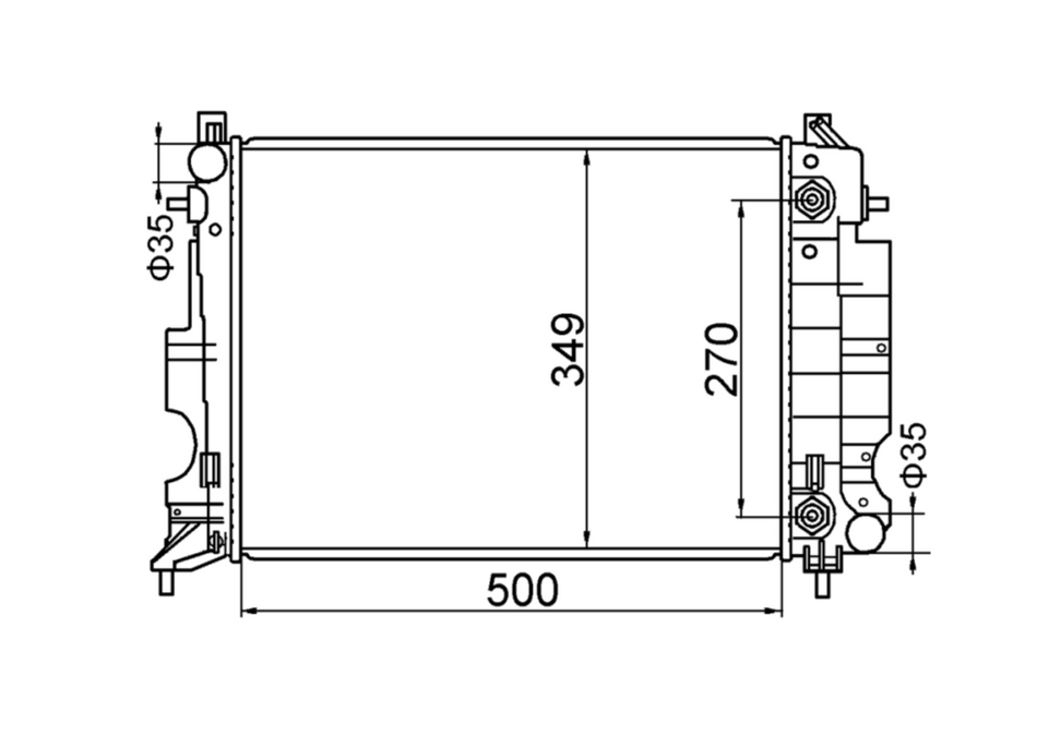 Saab 9-3 900 II 2/3/5-Door V4 V6 Radiator / SA35012