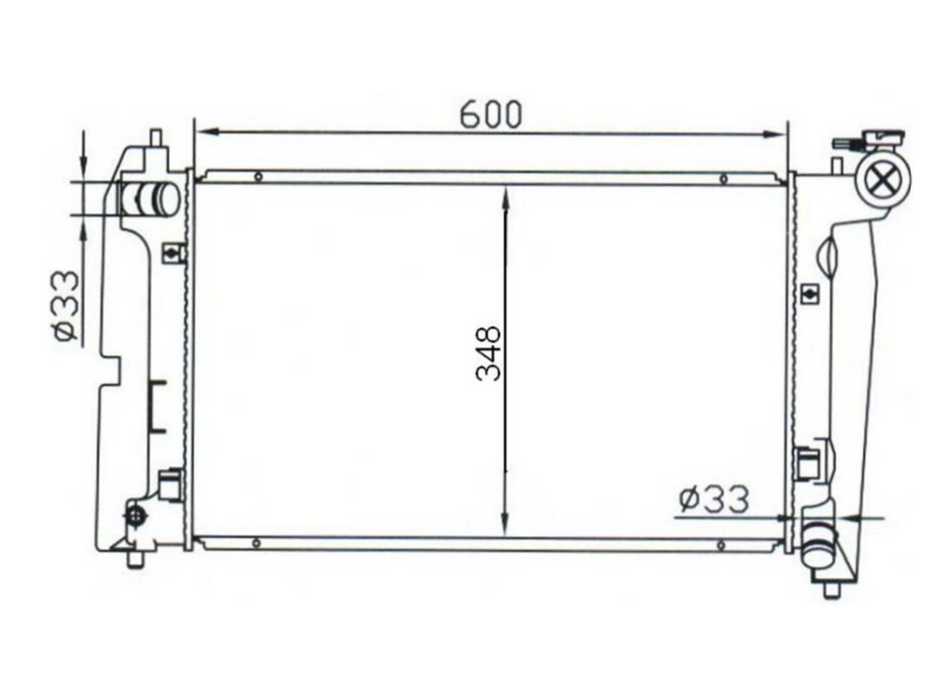Toyota Corolla ZZE122R Manual Radiator / TY18029