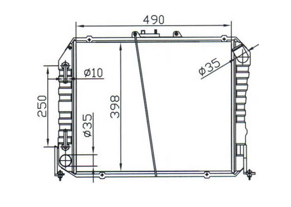 Toyota Hiace RZH LZH Diesel Radiator / TY18035