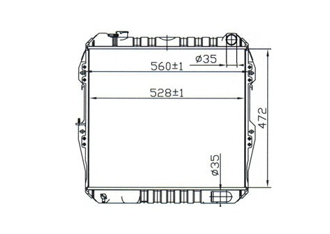 Toyota Hilux RN Diesel Manual Radiator / TY18040