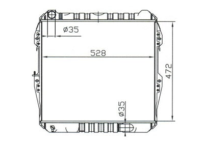 Toyota Hilux 2.4L Manual Radiator / TY18049