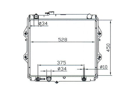 Toyota Hilux LN147R 3.0L Diesel Radiator / TY18059