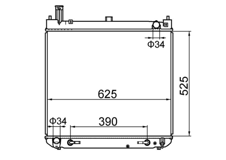 Toyota Hiace SBV Van Full Aluminium Radiator / TY18091A