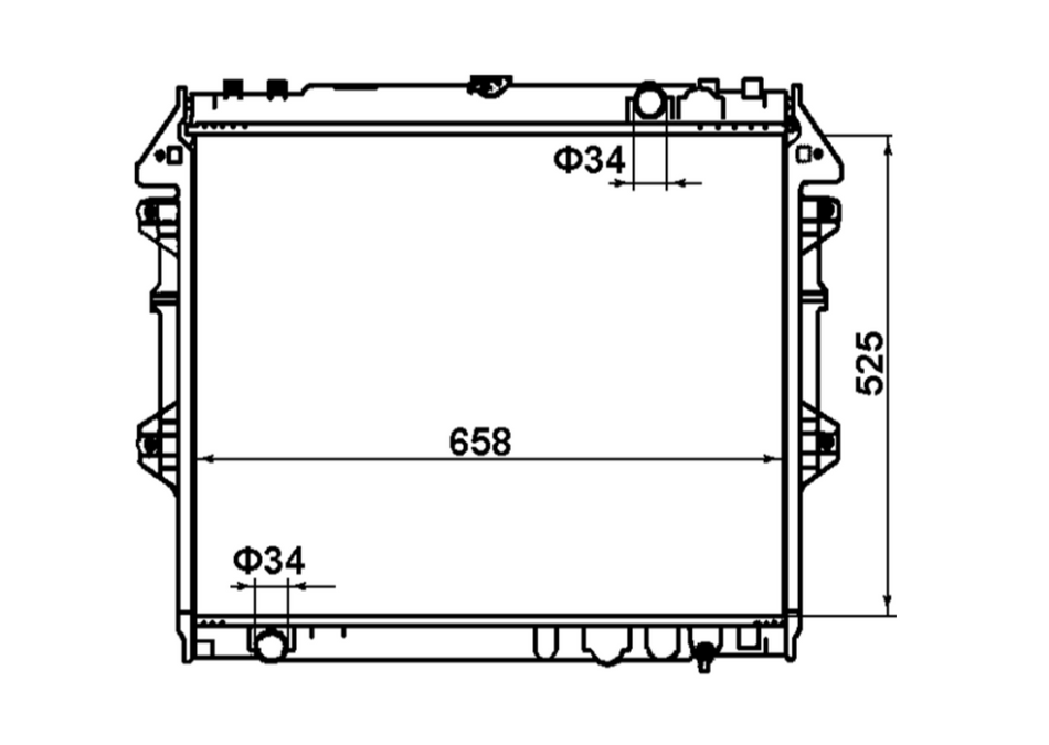 Toyota Hilux CGN Series 4.0L V6 Manual Radiator / TY18092