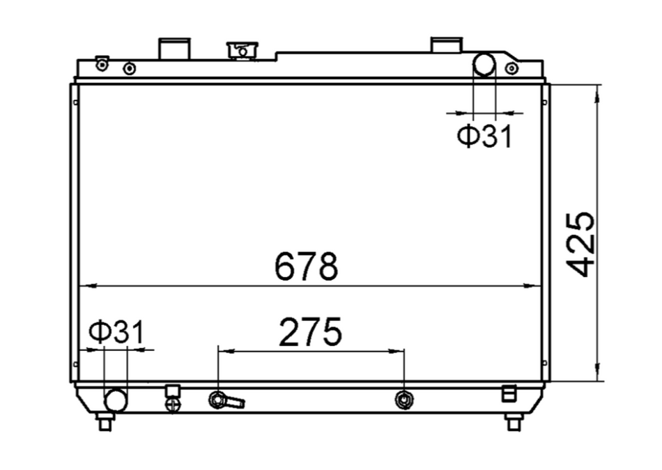 Toyota Townace SVB KR42 KR43R Full Aluminium Radiator / TY18095A