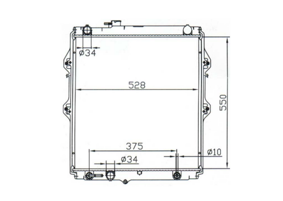 Toyota Hilux KZN165R 3.0L Diesel Radiator / TY18098