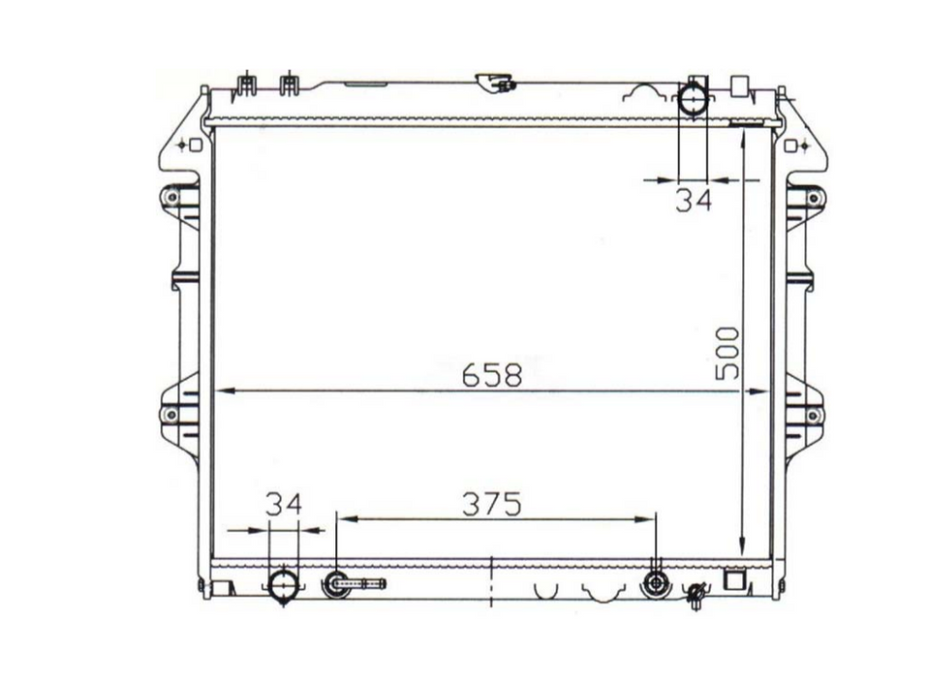 Toyota Hilux TGN Series 2.7L V4 Radiator / TY18103