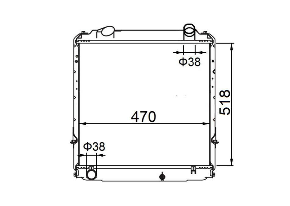 Toyota Dyna Manual Radiator / TY18132