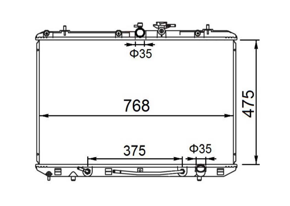 Toyota Kluger GSU40 GSU45 3.5L Radiator / TY18144