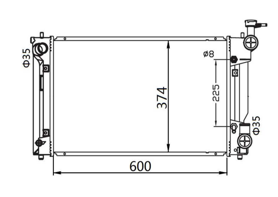 Toyota Corolla ZRE152 1.8L Radiator / TY18145