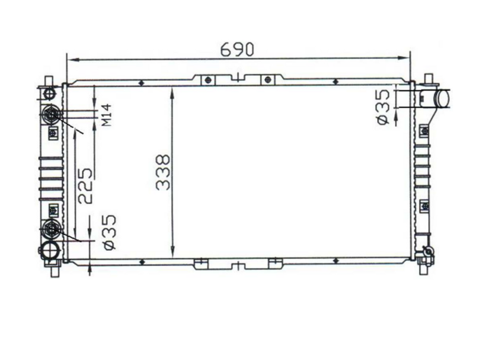 Ford Telstar AX AY 2.5L V6 Radiator / FD16027