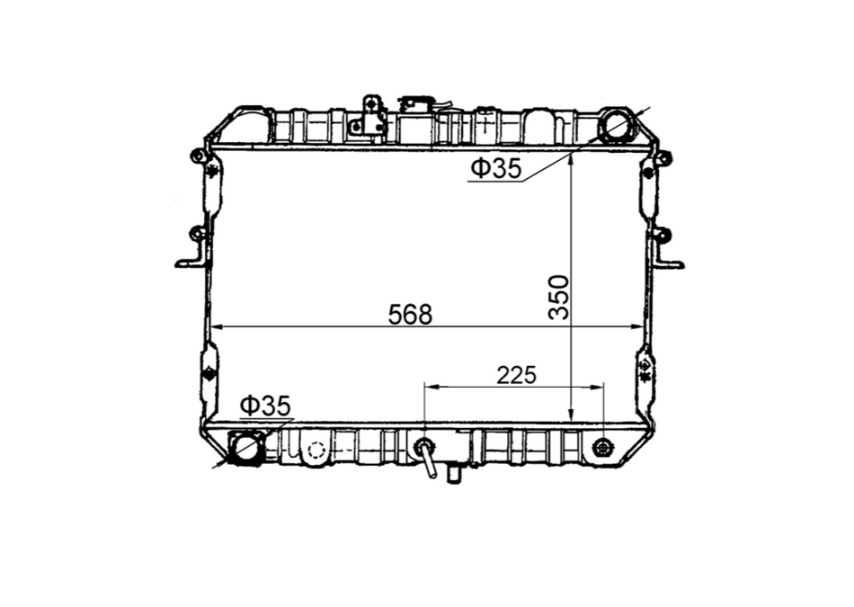 Ford Econovan Petrol Full Aluminium Radiator / FD16032A