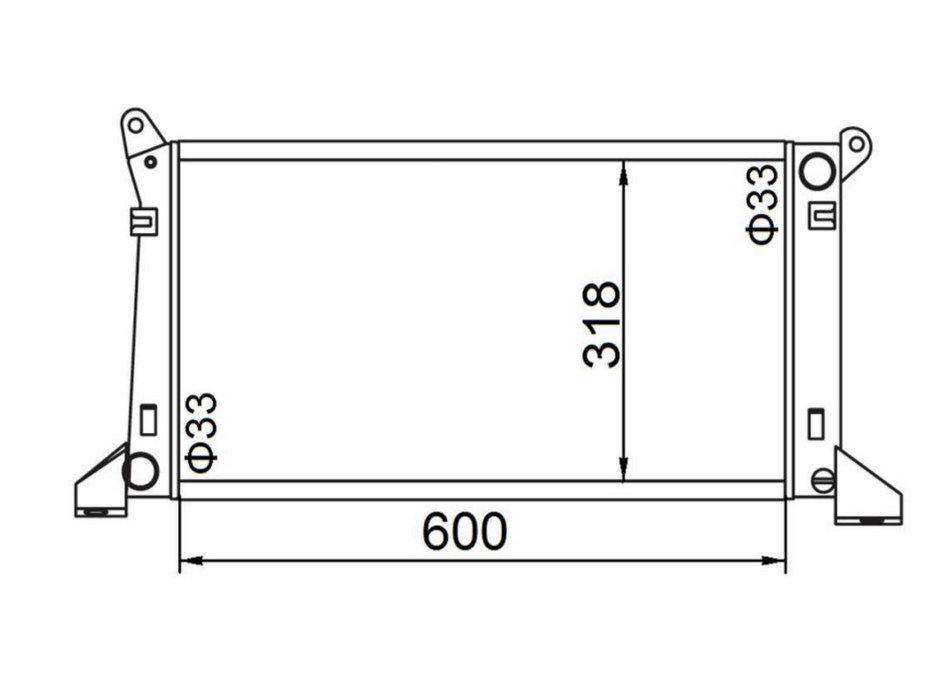 Ford Transit Manual Full Aluminium Radiator / FD16055A
